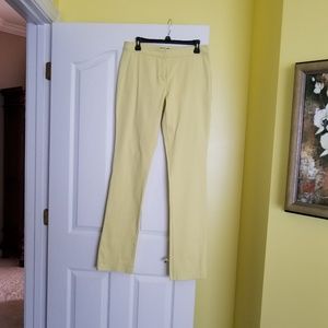 Escada Yellow Woven Cotton Pants